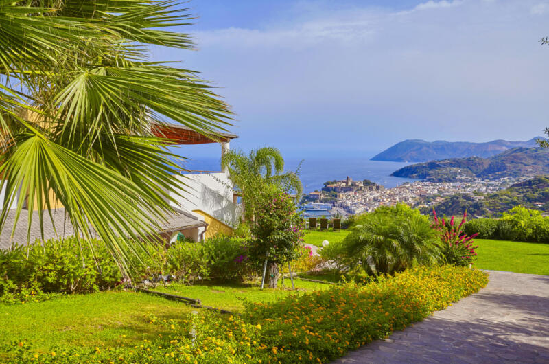 Luxury Villa in Lipari in Aeolian islands with stunning sea view