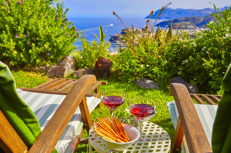 Luxury Villa in Lipari in Aeolian islands with stunning sea view