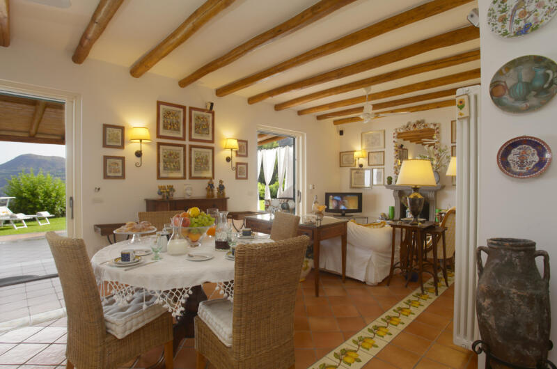 Luxury Villa in Lipari in Aeolian islands with stunning sea view