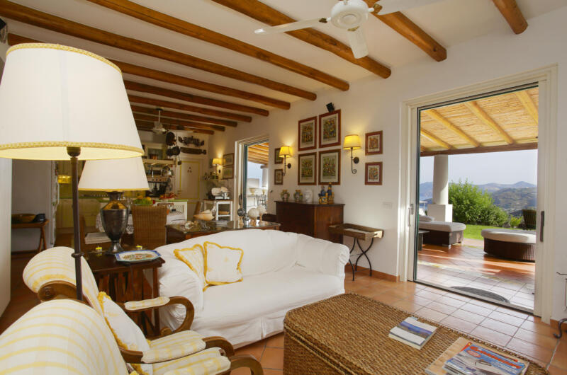 Luxury Villa in Lipari in Aeolian islands with stunning sea view