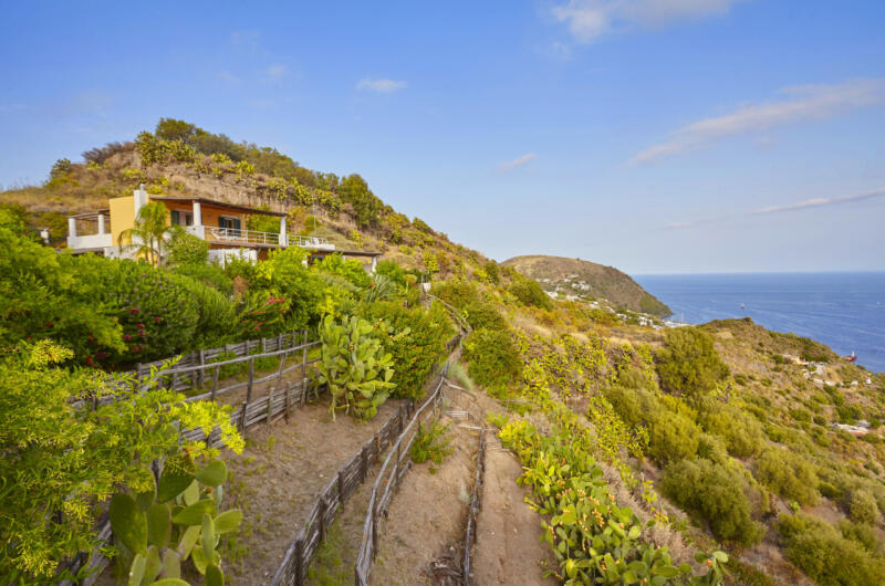 Luxury Villa in Lipari in Aeolian islands with stunning sea view